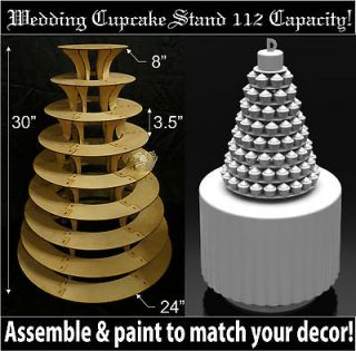 Elegant 9 Tier Wedding 112 Cupcake Tree / Stand Paint to Match Your 