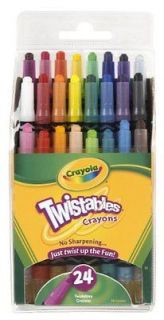 Crayola 24 Mini Twistables Color Crayons Pack Box Kids Children 