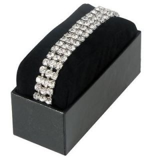 Pierre Cardin PXB60039B Ladies White Crystal Expandable Bracelet