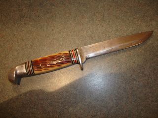 Old Vtg Antique Collectible G.O.O.O.? Fixed Blade Knife Made In Japan