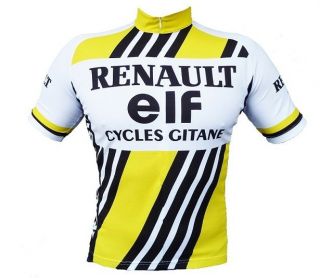 Renault Elf Retro Cycling Jersey Vintage Rad Trikot All Sizes FREE 