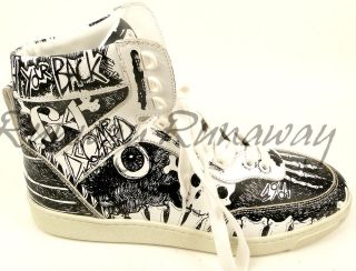 795 DSQUARED2 Skull and Bones Limited Edition Hi Top Sneakers Size 
