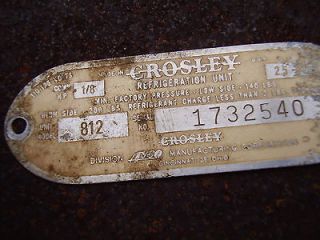 Crosley Shelverator Model # 812 Refrigerator Middle Shelf Supports