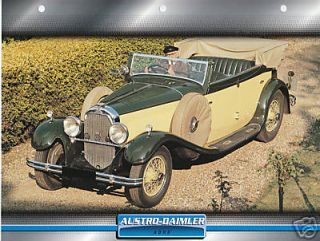 1932 32 AUSTRO DAIMLER ADR8 Car 8.5x11 Print Sheet