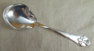 Danish Silver Serving Spoon by Christian F Heise Unidentified Pattern 