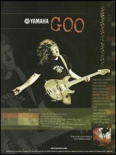 GOO GOO DOLLS ROBBY TAKAC 2003 YAMAHA BB1000MA GUITAR AD 8X11 