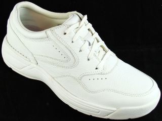Rockport Walk Dry Waterproof White Leather Walker Sneakers 7.5 CB Men 