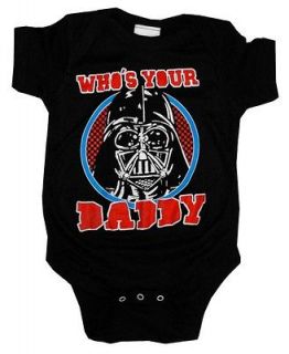 Darth Vader Whos Your Daddy Star Wars Movie Baby Creeper Romper 