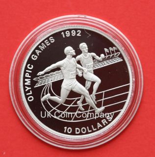 1992 NIUE OLYMPIC GAMES SILVER PROOF $10 TEN DOLLAR COIN