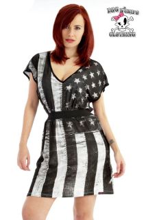 Abbey Dawn Clothing   Distressed White Flag Knit Dress by Avril 