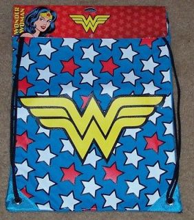 DC Comics WONDER WOMAN Cinch Bag, Back Sack, Book Bag