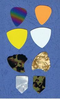PICKS AND PLECTRA. A WIDE VARIETY.