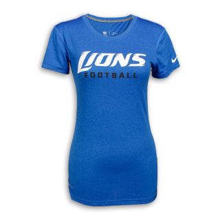 Detroit Lions LADIES Dri FIT Authentic Font T Shirt by Nike
