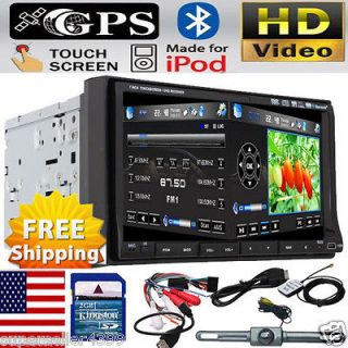 GPS Device 2 Din 7 800x480 Car Stereo DVD Player Monitor Ipod 