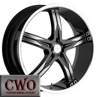 22 Black Devino Flawless Wheels Rims 5x120 5 Lug CTS BMW 1 3 Series 
