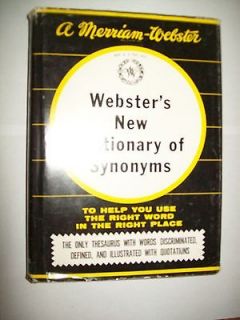 1968 Websters New Dictionary of Synonyms