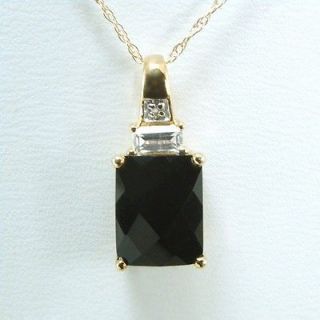 onyx diamond pendant in Fine Jewelry