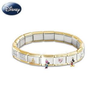 Bradford Exchange Wonderful World Of Disney Italian Charm Bracelet 