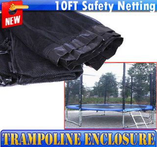NEW 10 FT Trampoline Enclosure Round Safety Netting Fence With Poles
