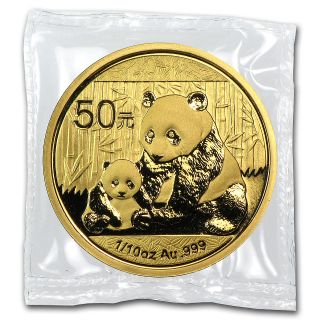 2012 1/10 oz Gold Chinese Panda Coin   Sealed in Plastic