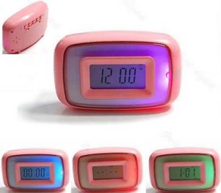 Glowing Led Color Change Light Digital Date Alarm Thermometer Clock 