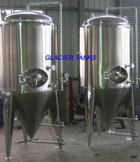 Conical Fermenter 10 BBL 311 Gallon Dimple Jacketed by Glacier Tanks 