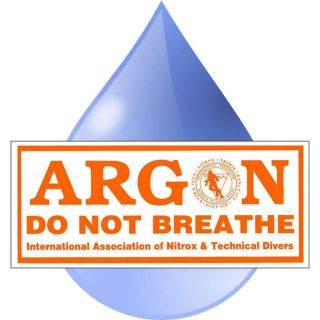   Cylinder Contents Sticker   Argon   Dive Tank ARGON Do not Breathe