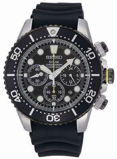 SEIKO SOLAR GENTS CHRONOGRAPH AIR DIVERS 660FT WATER RESISTANT WATCH 