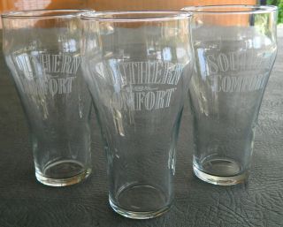 SET OF 3 SOUTHERN COMFORT COCA COLA STYLE 16 OZ GLASSES TUMBLER/HIGH 