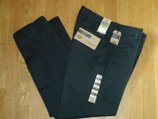 Mens Dockers Signature Khaki Dress Pants Flat D1 Slim Fit Navy 30x28 