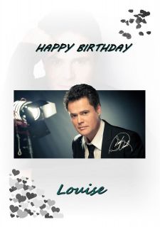 PREMIUM Donny Osmond Personalised Birthday Card Any age or Name Mum 