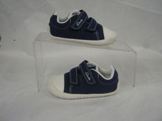 Boys Shoes by Clarks Doodles Little Chap in Navy Textile