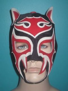 WWF WWE TNA black, white and red Canadian Tiger Pro Wrestling mask