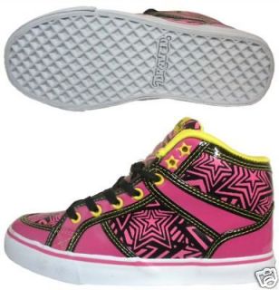 New Womens 6 DRAVENStarHi Top Bk Pink Sneakers Shoes