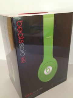 Monster Beats By Dre  SOLO HD  GREEN Headphones 4 iPhone iPod SOUR 