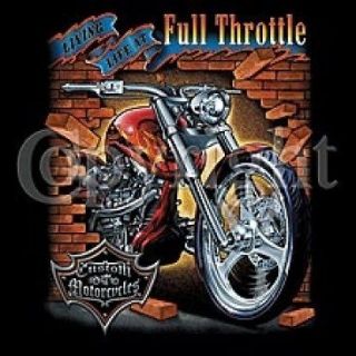 FULL THROTTLE MOTORCYCLE CHOPPER BIKER LONG SLEEVE T SHIRT M TO 4X