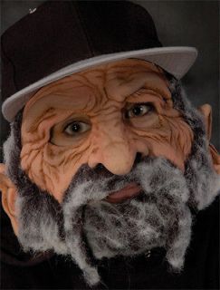   Bum Funny Old Man Latex Mask with Moving Mouth Adult Halloween Mask