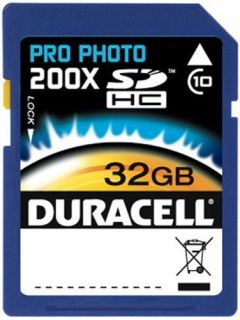 Duracell High Speed 32 GB Pro Photo 200X SDHC Card (Camera, Video 