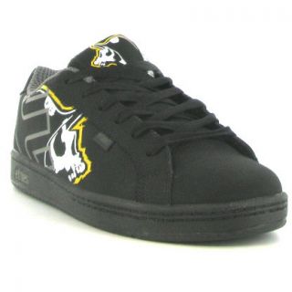 Etnies Skate Shoes Metal Mulisha Fader Black White Yellow Kids Sizes 