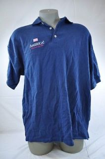 COLUMBIA AMERICAS CUP 1995 AMERICA 3 NAVY BLUE VINTAGE POLO SHIRT 