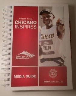 35th ANNUAL (2012) CHICAGO MARATHON MEDIA GUIDE    284 pages, NEW