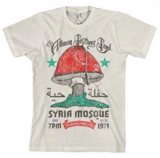Vintage Inspired Allman Brothers Syria Mosque 1971 T Shirt   S, M, L 