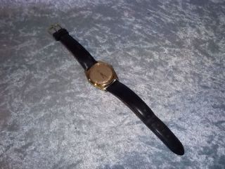 Ebel 9ct Gold Gents Wristwatch with Leather Strap