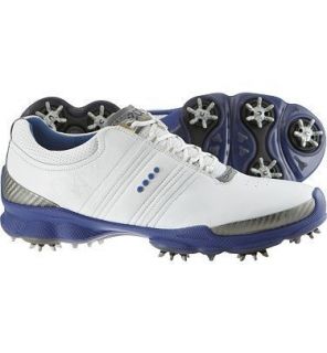 ECCO Mens BIOM Hydromax Golf Shoes   White/Mazarine Blue   Select 