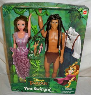 1999 VINE SWINGIN Dolls TARZAN & JANE Gift Set Disney NRFB