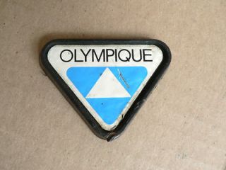 SKI DOO OLYMPIQUE OLY FUEL CAP TAG CREST VINTAGE SNOWMOBILE BOMBARDIER 