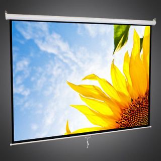 100 43 Manual Projection Screen Pull Down Projector Matte White 