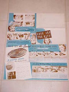 30s GE HOTPOINT Electric Oven Trade POSTER FOLDER Calrod Heat Unit 
