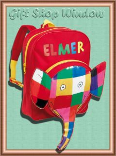 NEW ELMER THE ELEPHANT RED 3D BACKPACK SCHOOL BAG RUCKSACK BNWT SUPERB 