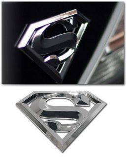 SUPERMAN 3D SHIELD 4.25 X 3 LOGO MEDALLION EMBLEM